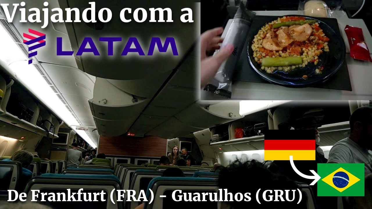 VOANDO COM A LATAM AIRLINES ✈ BOEING 777 ECONÔMICA 🧳 DE FRANKFURT (FRA) ☞ SÃO PAULO (GRU)