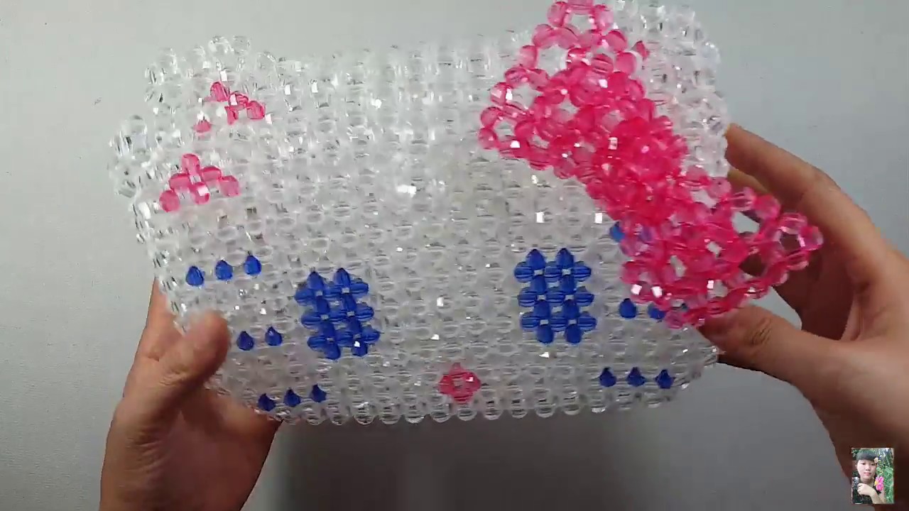 How to make beaded Hello kitty bag  (1/4)