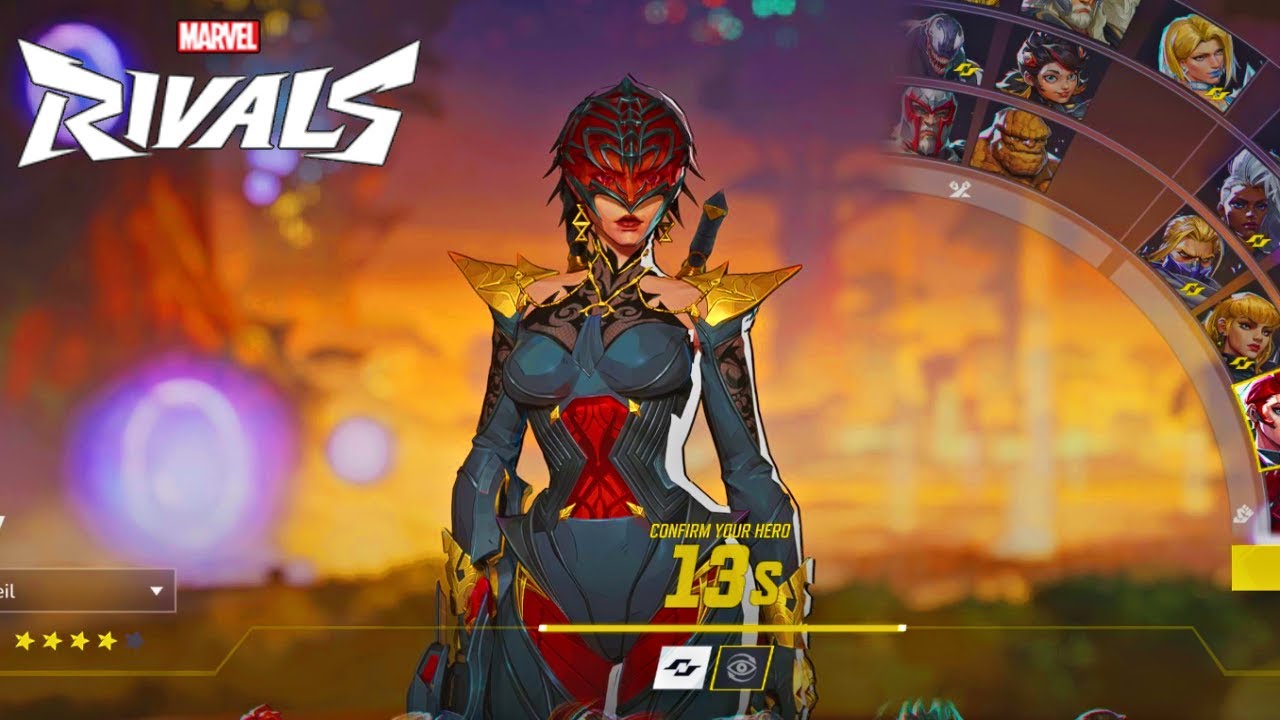 Marvel Rivals - Red Runway Veil Black Widow Skin Gameplay (Season 2)