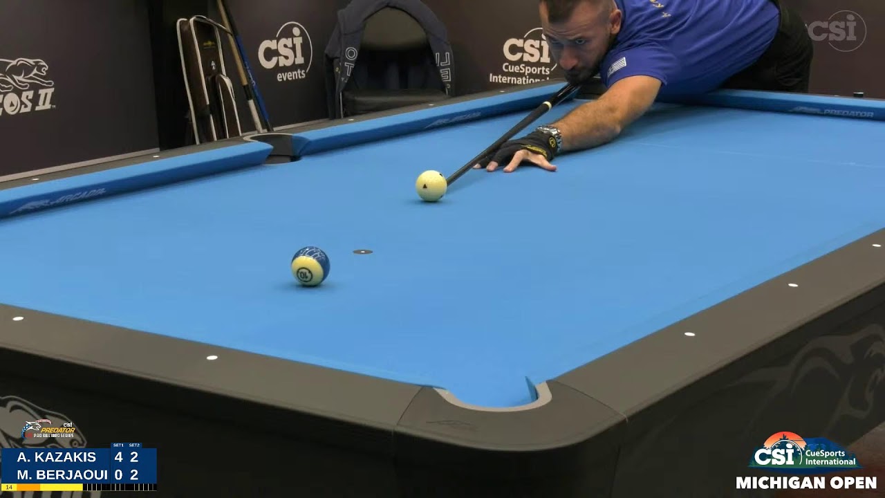 10-BALL ▸ 2021 CSI Michigan Open ▸ A.Kazakis vs M.Berjaoui