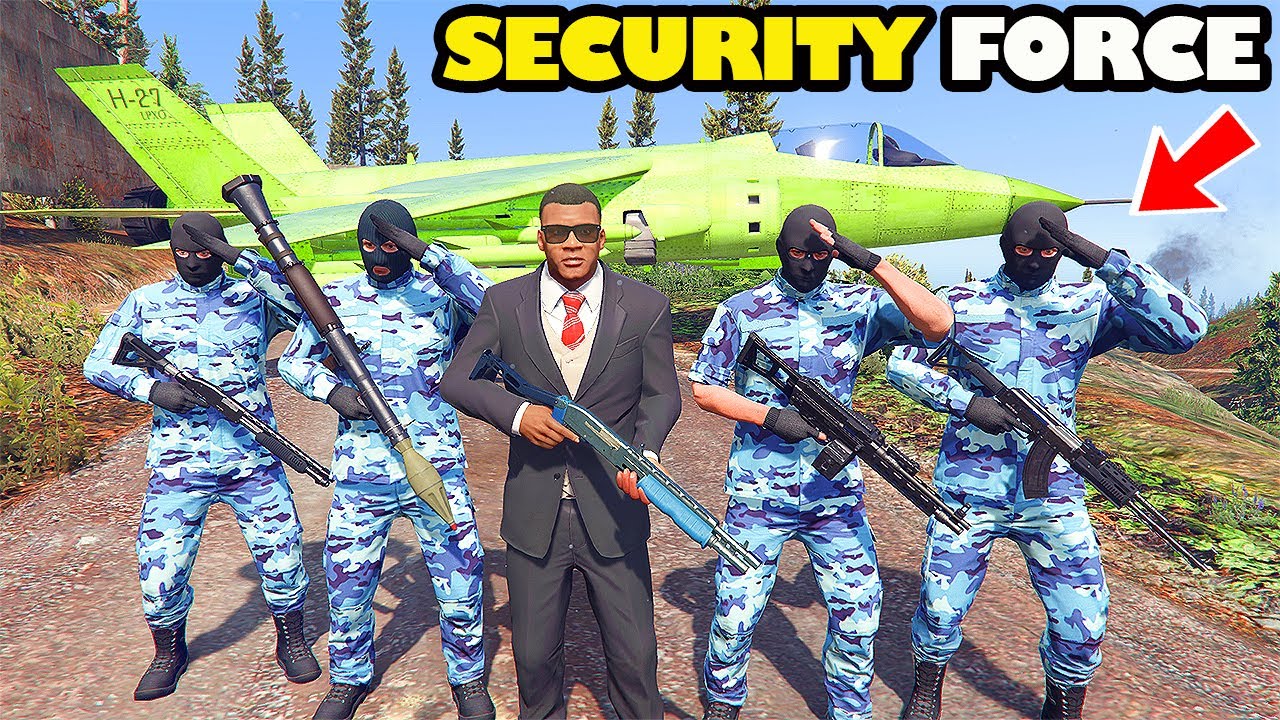 Franklin Become Chief of SECURITY FORCE of President in GTA 5 | SHINCHAN and CHOP