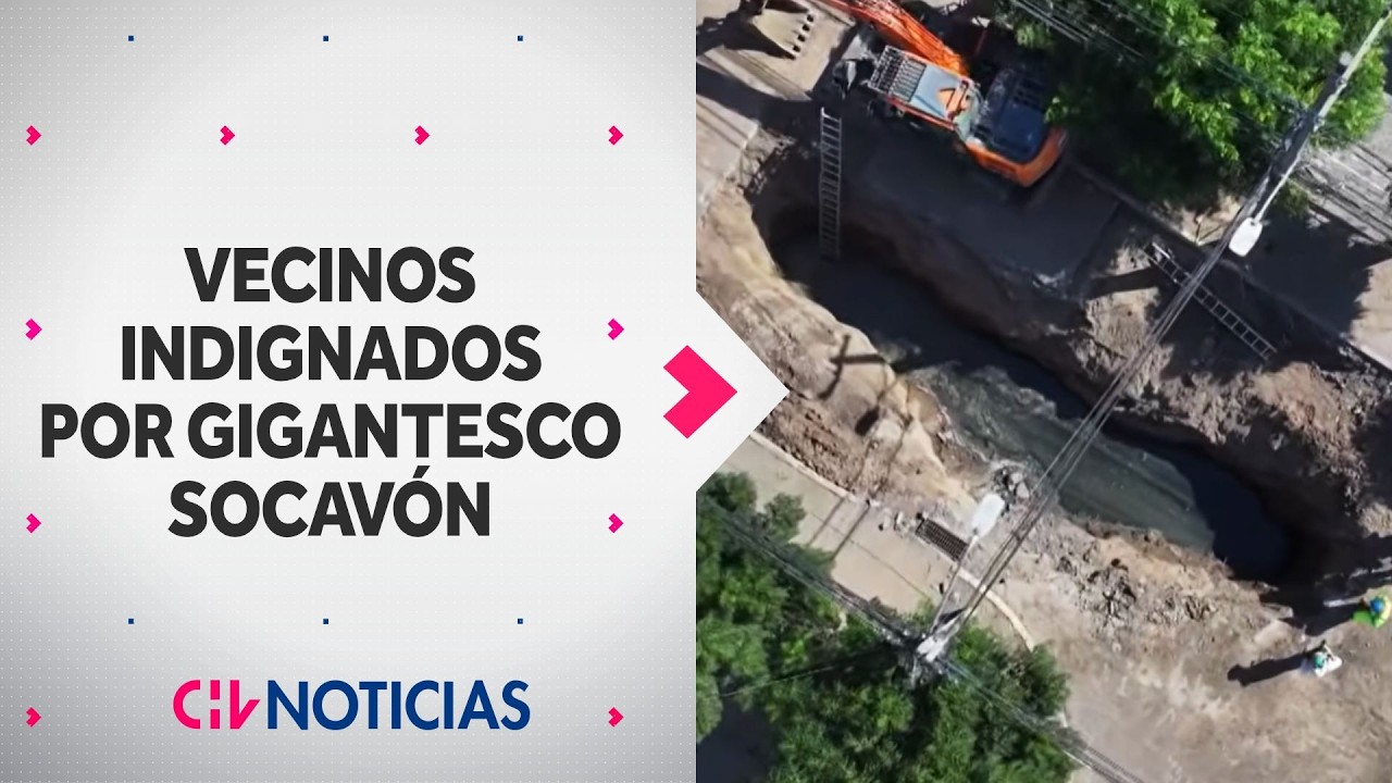 Vecinos indignados por peligroso socavón en Estación Central: Buscan evitar que siga agrandándose
