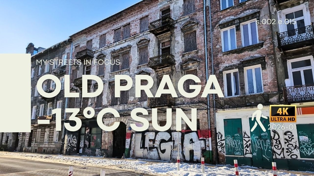 Sunny & Freezing Warsaw ☀️❄️ Walking the Historic Streets of Praga Północ (2026)