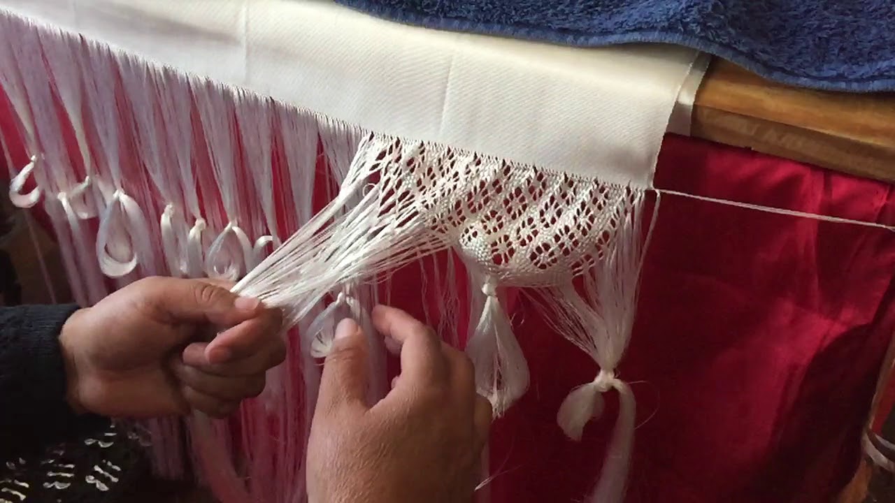 Empuntado de REBOZO en Calimaya