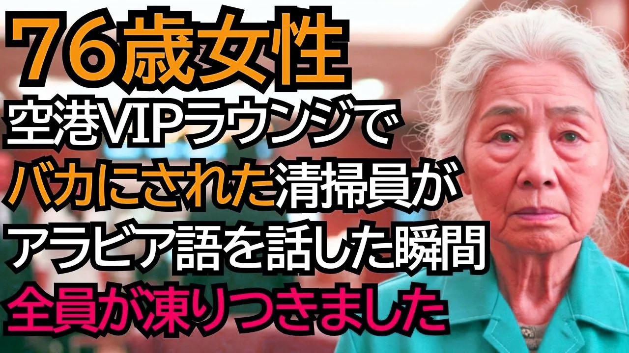 バカにされていた空港の清掃員のおばあさんが流暢なアラビア語を話し始めた途端、全員が愕然としました