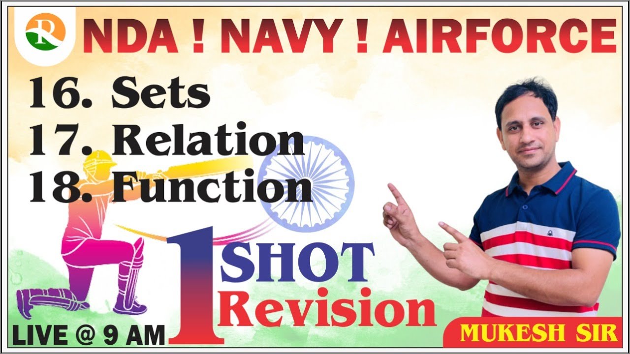 Maths #06 | Sets | Relations | Function | AIRFORCE | NDA | NAVY | All Defence Exams | Mukesh Sir
