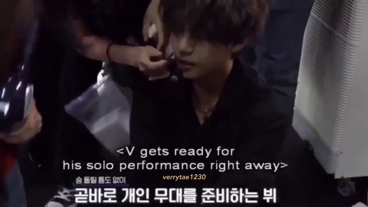 Exhausted BTS Kim Taehyung during concerts
