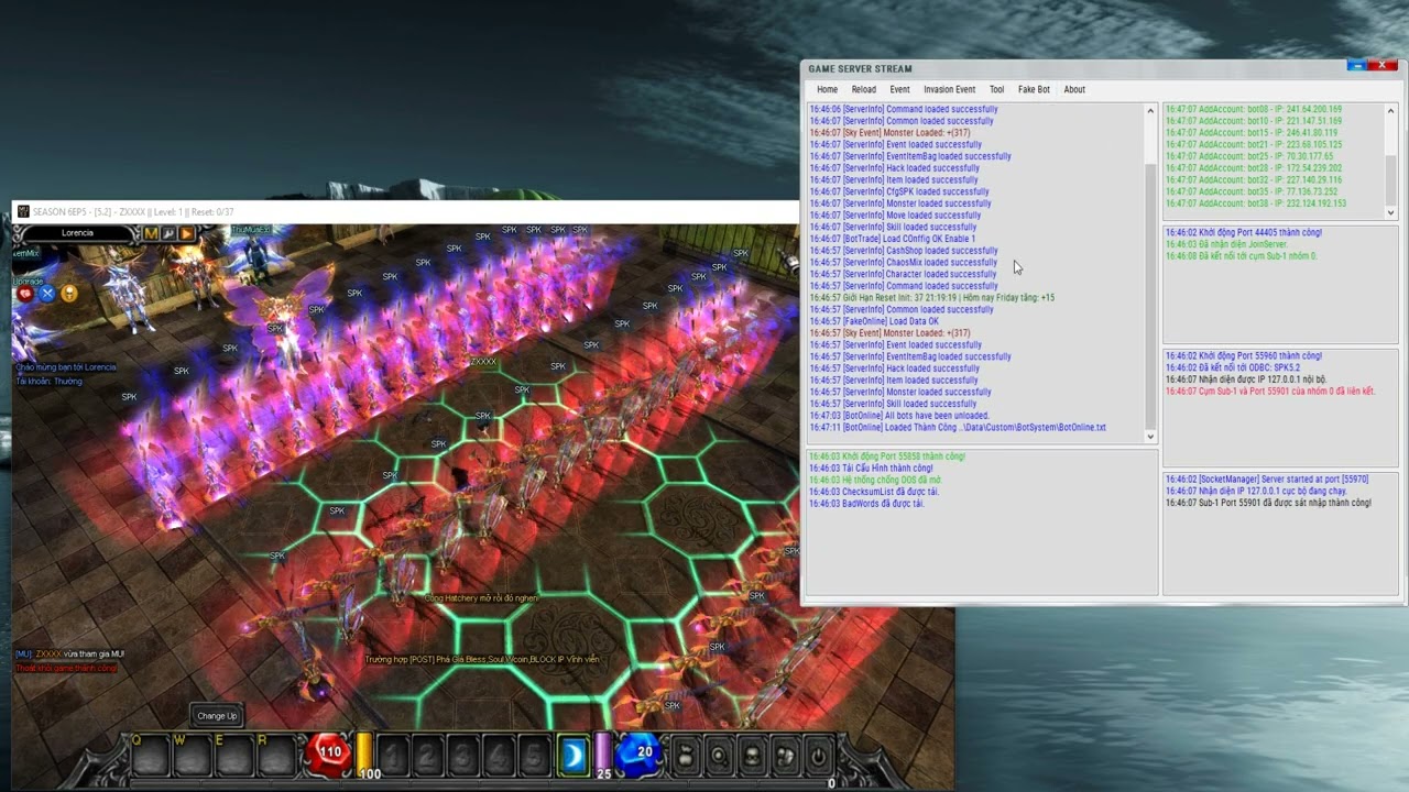 [SPK Main5.2] Remake GameServer C# - Fast and GoodWork [Demo]