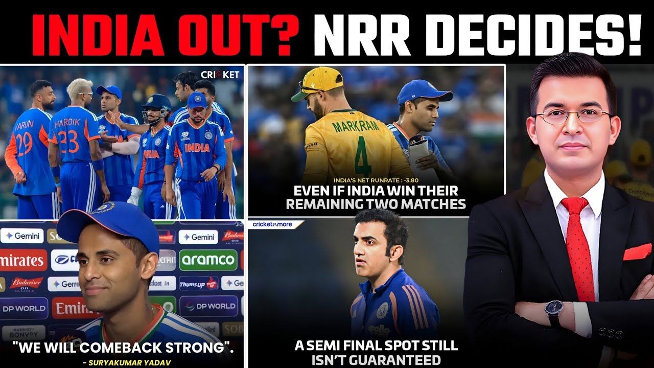 India OUT of T20 WC Semifinal?🚨NRR Decides After Big Loss vs South Africa!