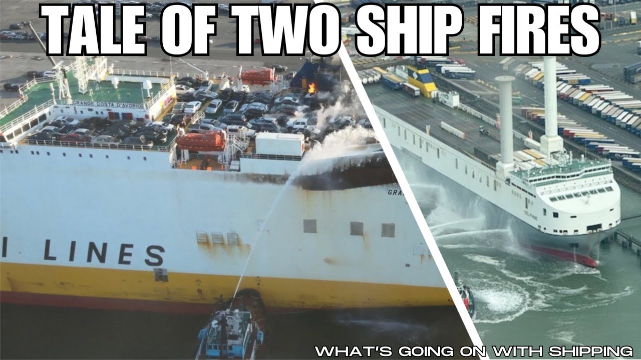 MV Delphine in Zeebrugge 2025 vs Grande Costa D'Avorio in Newark 2023 | A Tale of Two Ship Fires