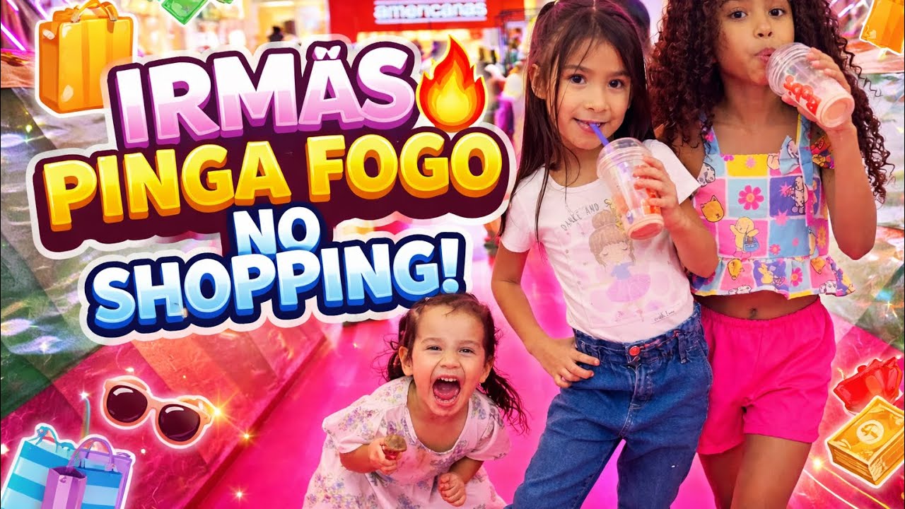 Irmãs Pinga Fogo no Shopping 🔥🍦 Olha Essa Bagunça!