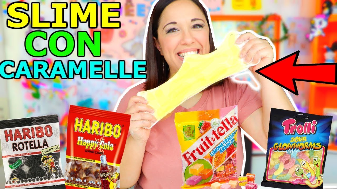 4 SLIME CHE SI MANGIANO GIGANTI con CARAMELLE! (SLIME COMMESTIBILE!)