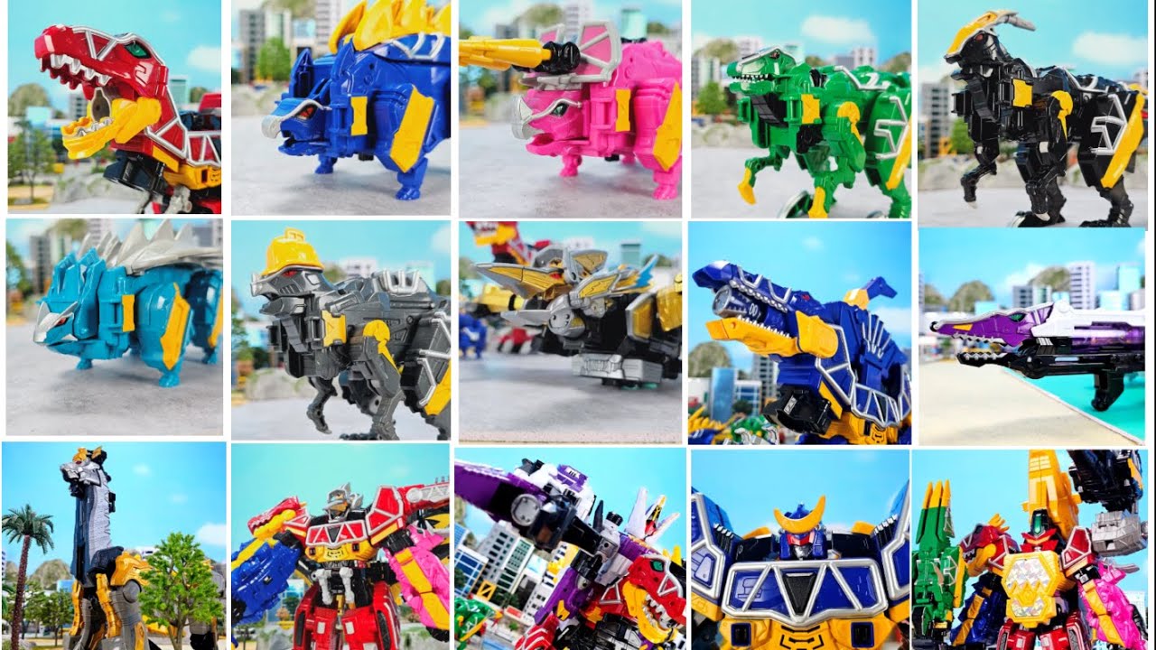All DX Kyoryuger Stop Motion Compilation 獣電戦隊キョウリュウジャー! PR Dino Charge