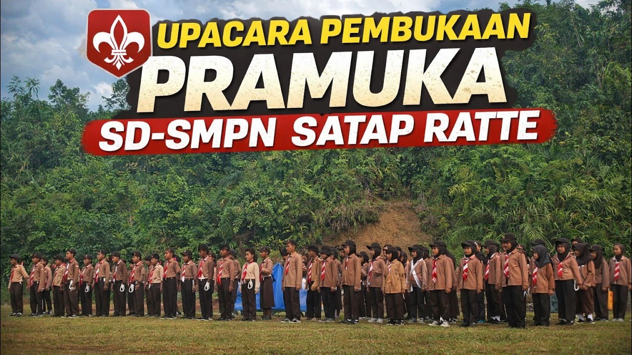 Upacara Pembukaan Pramuka Latihan SD-SMPN Satap Ratte|Tanggu Belajar, Kolaborasi Siap Meraih Impian