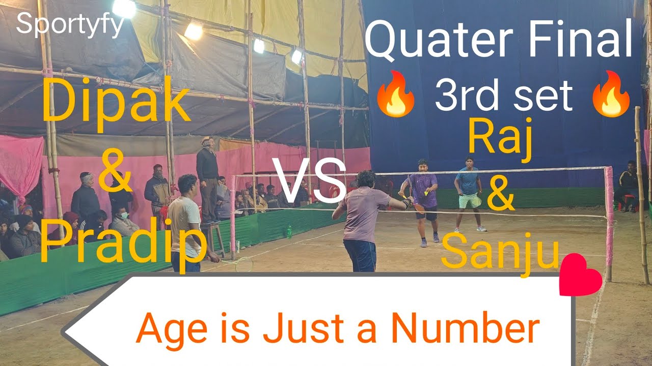 Dipak & Pradip vs Raj & Sanju. Quater Final, 3rd Set. Mens doubles Badminton Tournament #badminton 