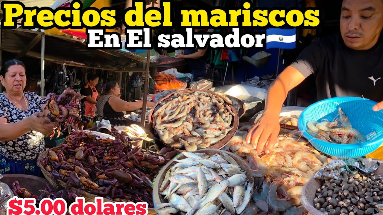 🚨PRECIOS DE MARISCOS EN EL SALVADOE pescado,punches,camarones🦐😱