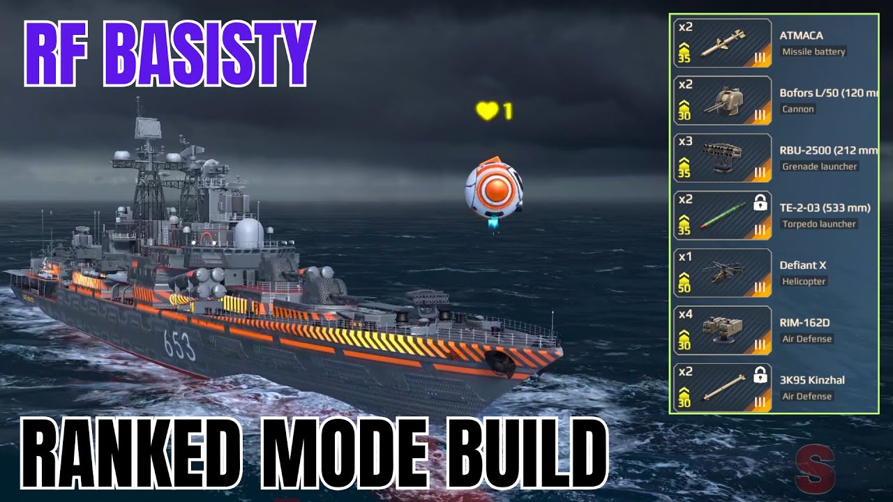 RF Admiral Basisty Tier 3 - Best Build For Ranked Mode | Modern Warships Gameplay