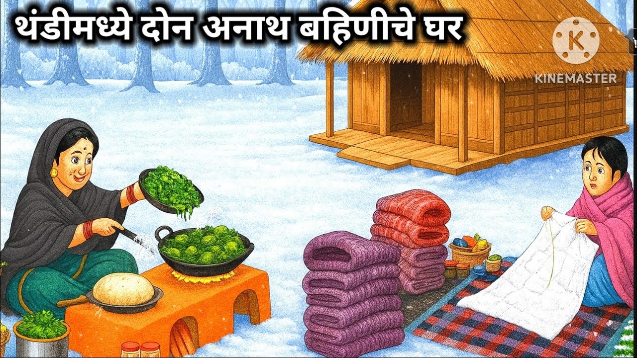 थंडीमध्ये दोन अनाथ बहिणीचे घर ll thandimadhe don anath bahininche ghar ll Marathi story ll 