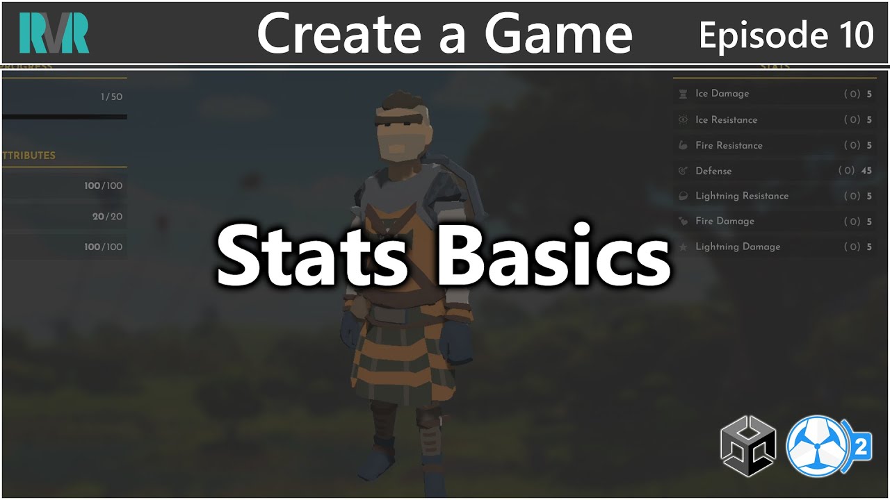 Unity GC2 Create A Game 10: Stats Basics