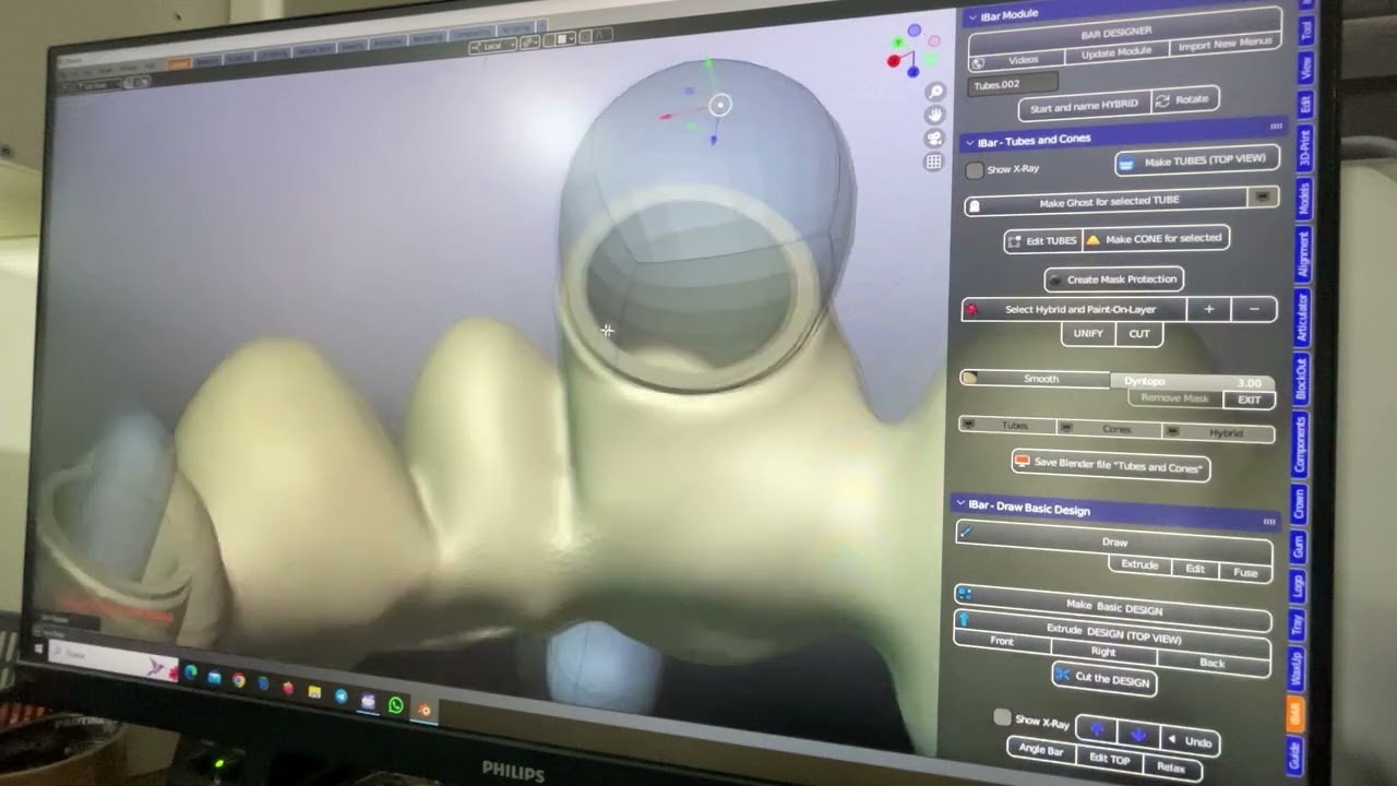 Blender4dental, B4D, iBAR, Blender, моделировка балки в блендере (часть 1)