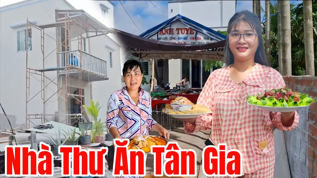 Gia Đình Thư Chính Thức Ăn Tân Gia Nhà Lầu Mới 