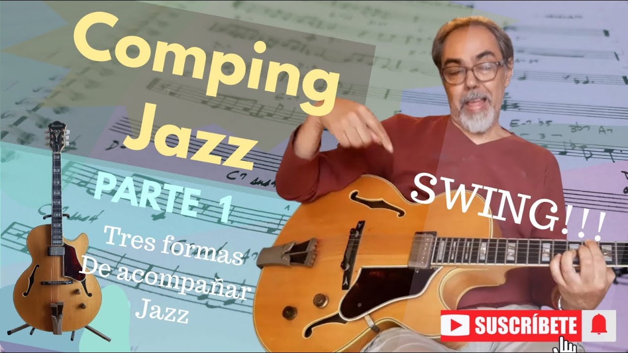 Comping parte1- guitarra jazz en tres estilos de comping en cuatro.