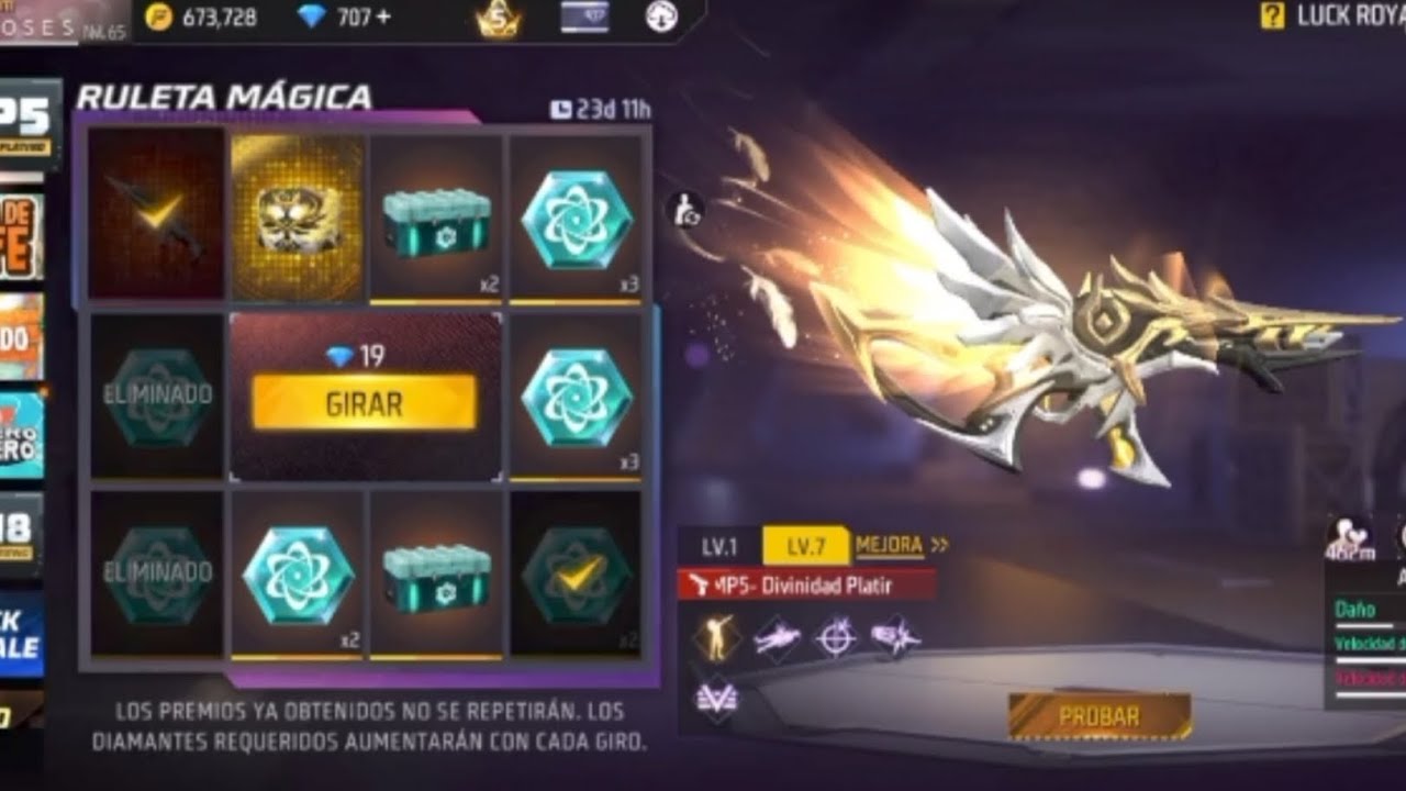 PATRONES PARA SACAR LA MP5 EVOLUTIVA DIVINIDAD PLATINO CON EL GIRO GRATIS 🤯🤯🤯#freefire 