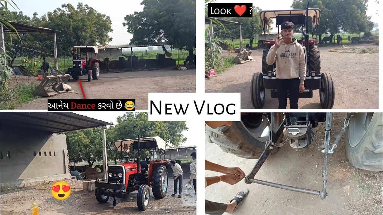 New Vlog // આનેય Dance કરવો છે 😅 || New Look ❤️ ? || આપણે Tractor ધોય નાખ્યું...😍