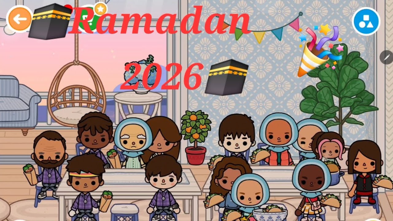 💝Toca Boca🕋 Ramadan 2026🌇🥧🍜💖 zusammen mt der Familie Essen🥙🌯💝💖