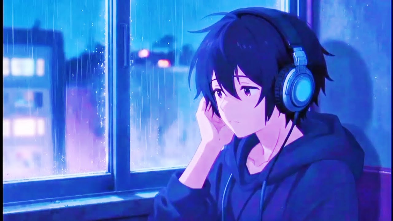 ASMR Rain on Window & Background Music for Studying