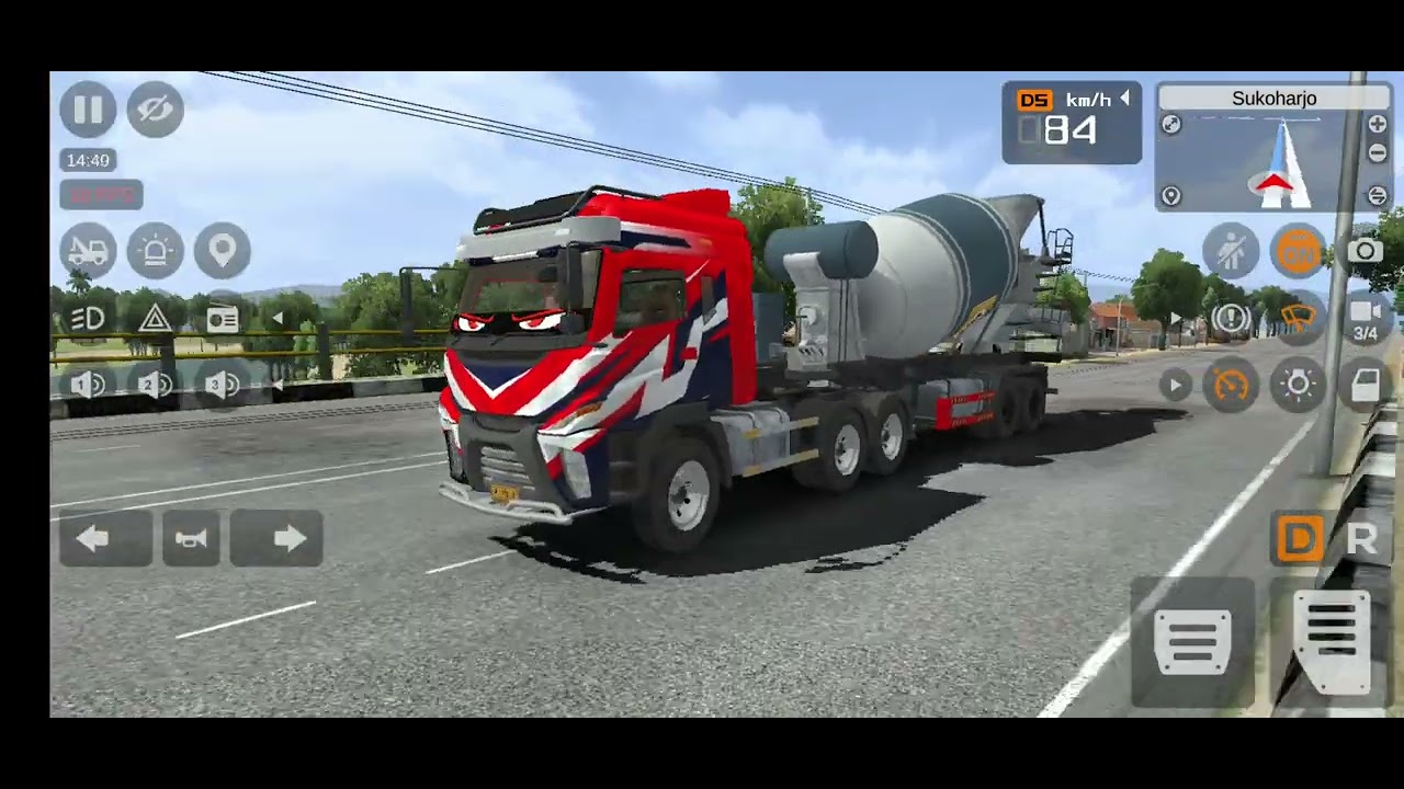 Mandalagiri Support Concrette Mixer to make Toll Road for every people - Truck Simulator Indonesia