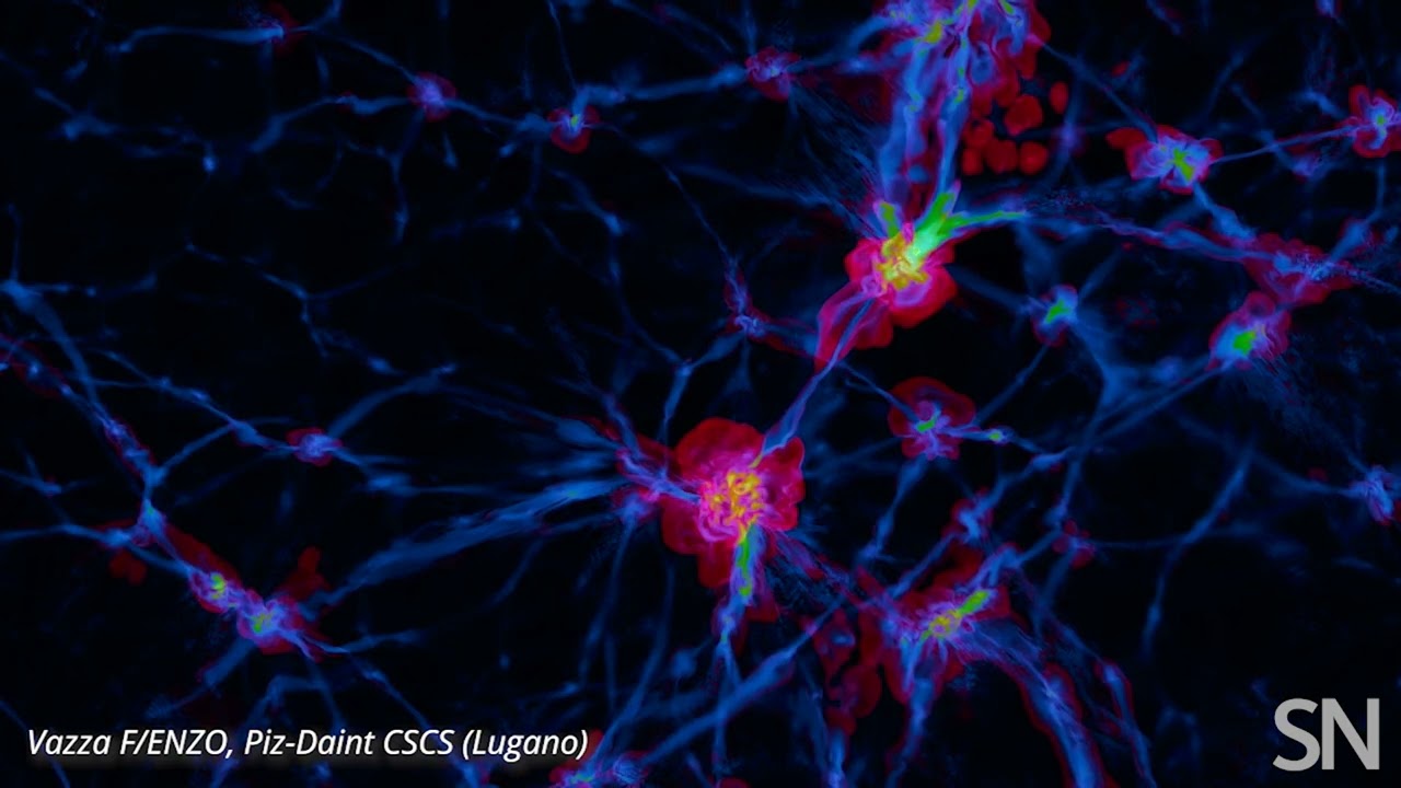 Watch a simulation of shock waves in the cosmic web | Science News