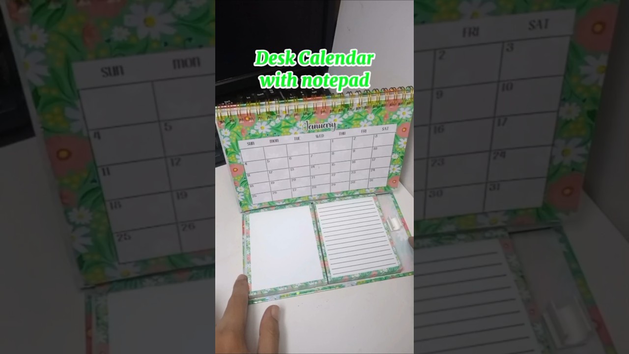 Desk Calendar with Notepad #deskcalendar #notepad #calendar