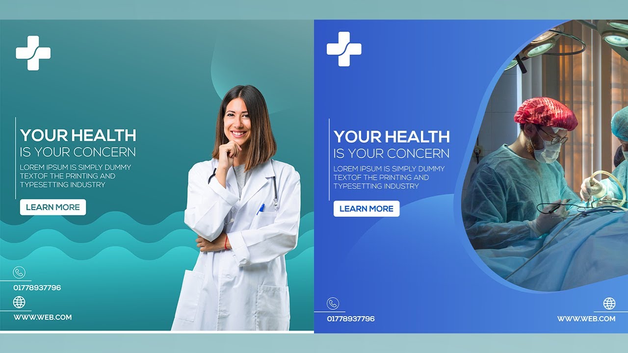 Medical social Media Post Design in Adobe illustrator | Designhob | Free Download
