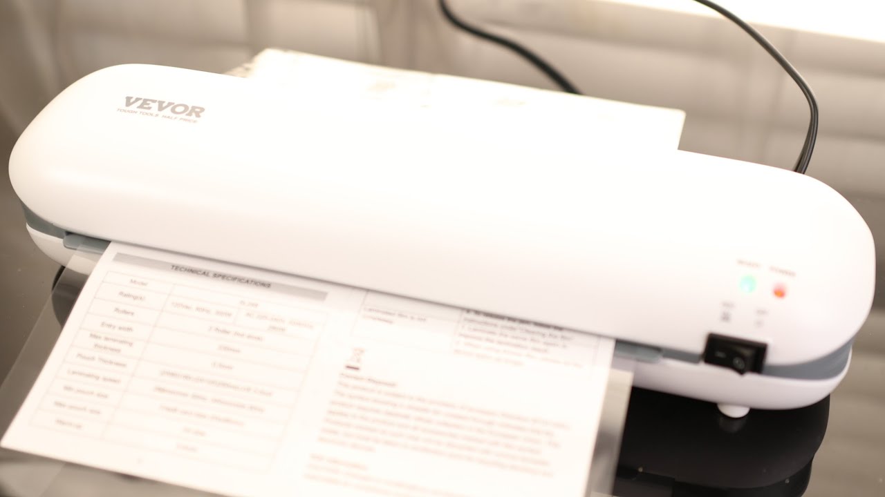 VEVOR Laminator Machine, Thermal Laminator for Max A3 Paper Size, 2-3 min Quick Warm Portable