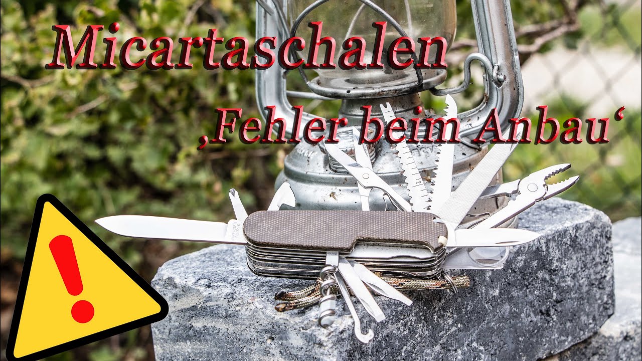 Micartaschalen 2+1 von Cuscadi für das Victorinox Swiss-Champ (Fehler beim Anbau)