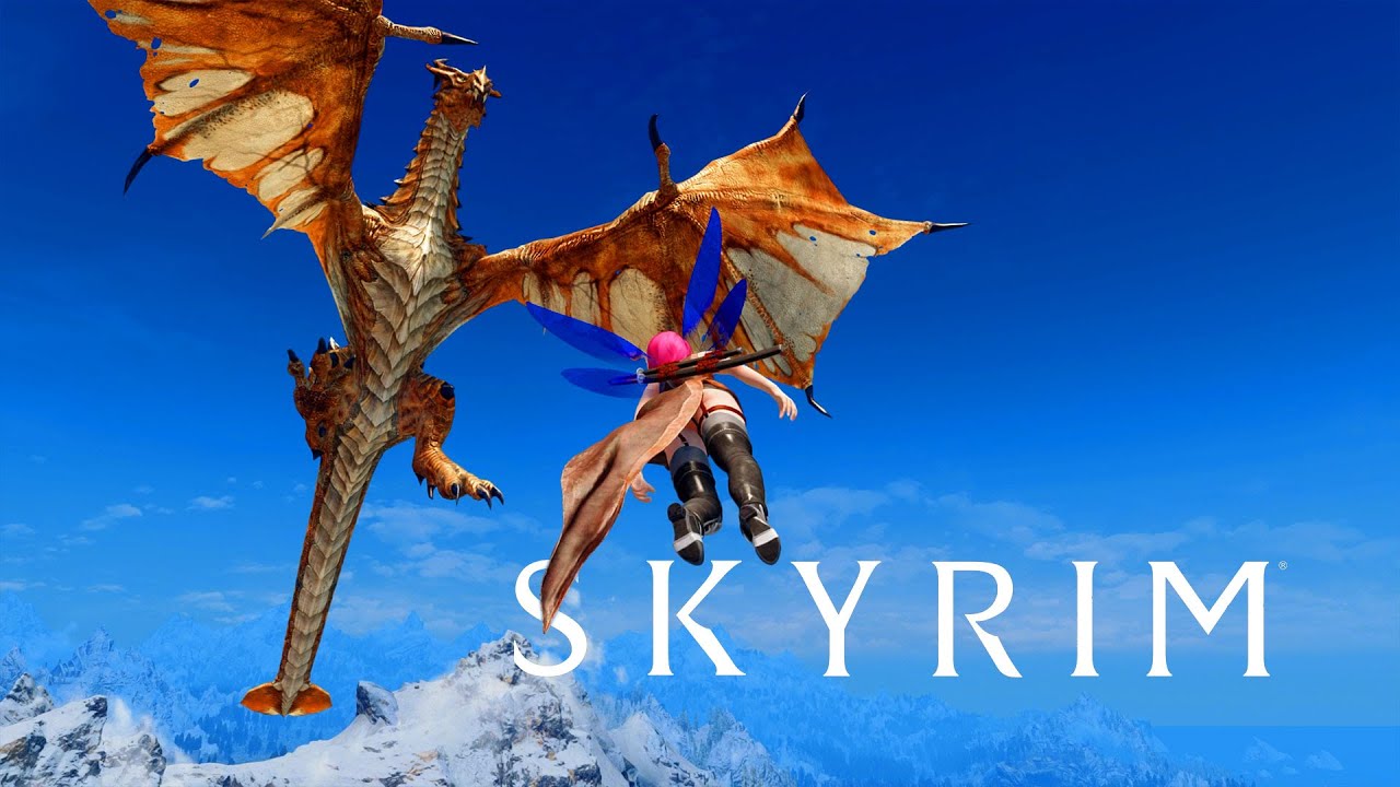 Flying in Skyrim with Cyril - Animated Wings