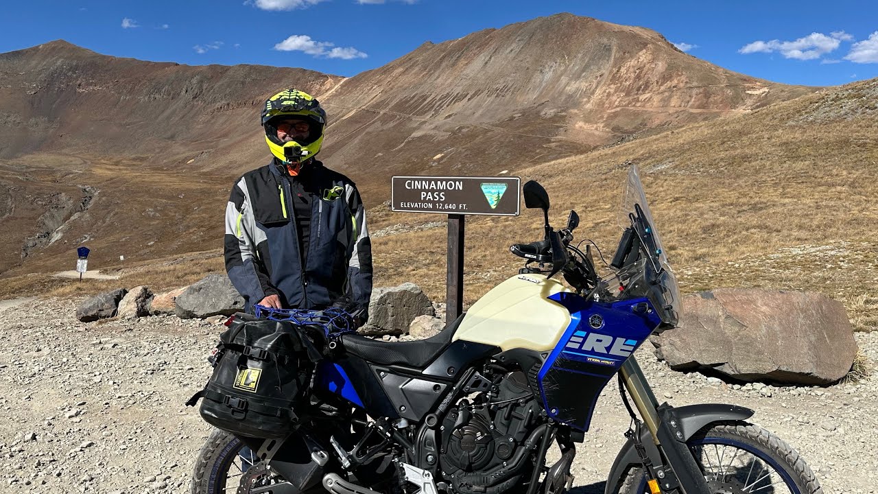 Tenere T700 Treacherous 12,640 ft. Cinnamon Pass, Colorado.