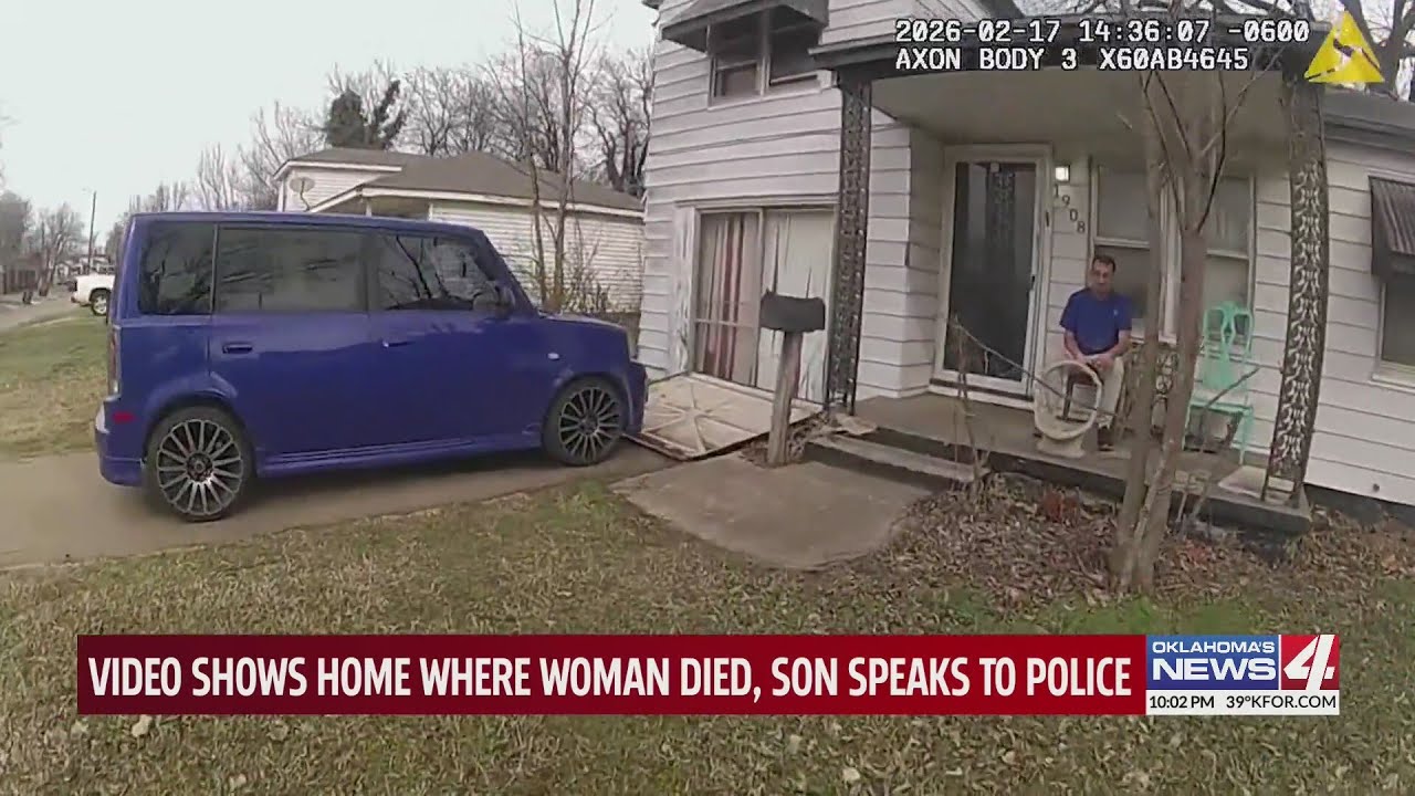 Video shows home where woman died, son speaks to police