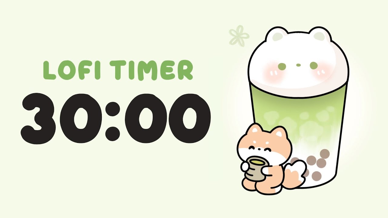 30 Minute Timer 🐶🍃 Matcha Time | Study with Shiba