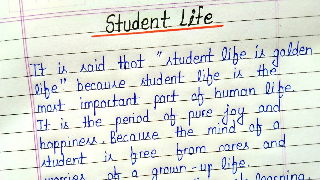 Essay on student life in english || Student life essay in english