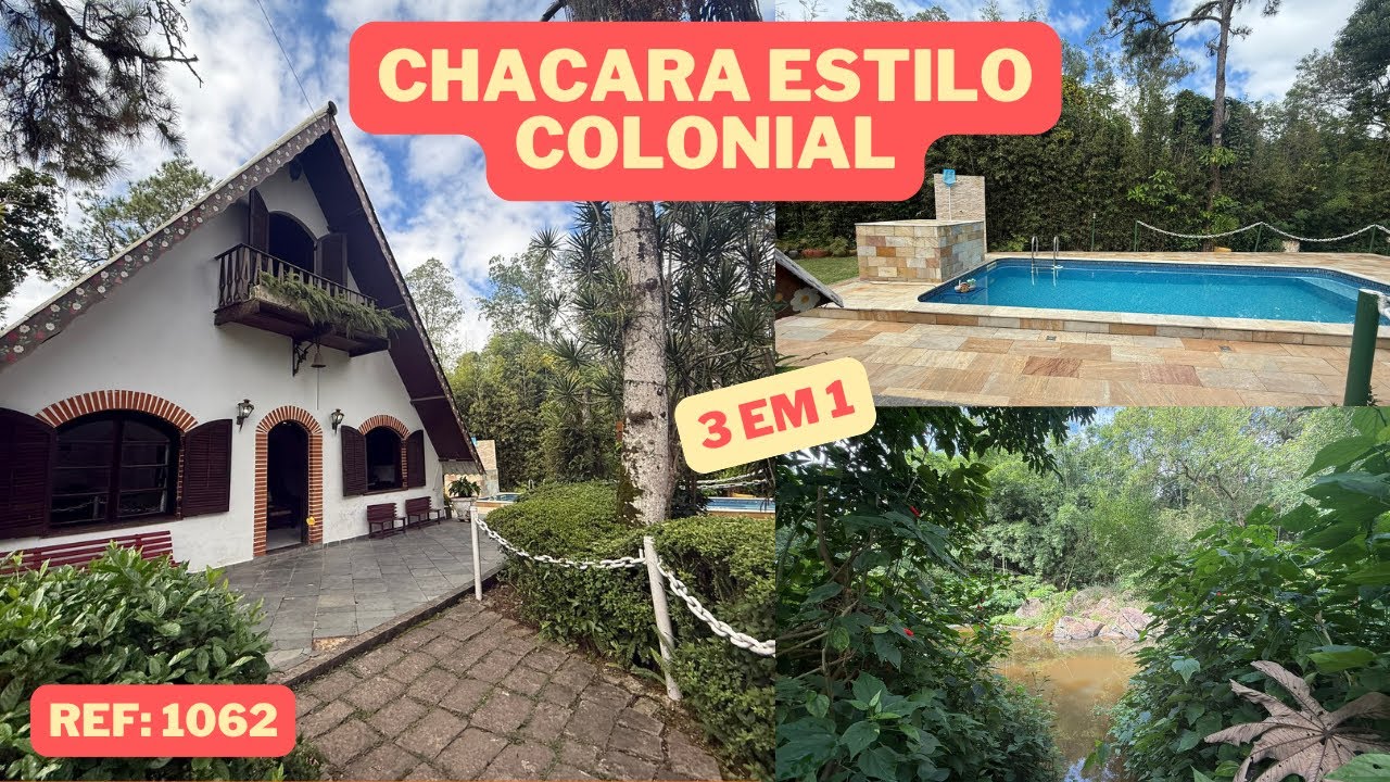 REF. 1062, CHACARA ESTILO COLONIAL EM PEDRO DE TOLEDO - SP, POR R$ 750.000,00