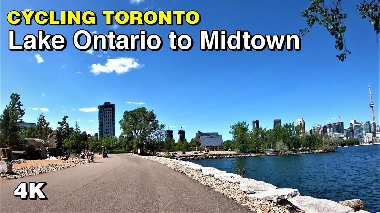 Cycling Toronto - Lake Ontario to Midtown [4K]