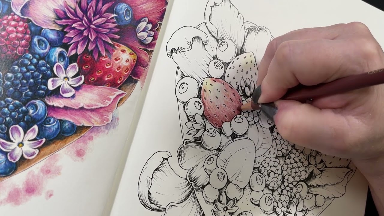 Adult Coloring | Moje Kviti | Heart pastry, Part 1