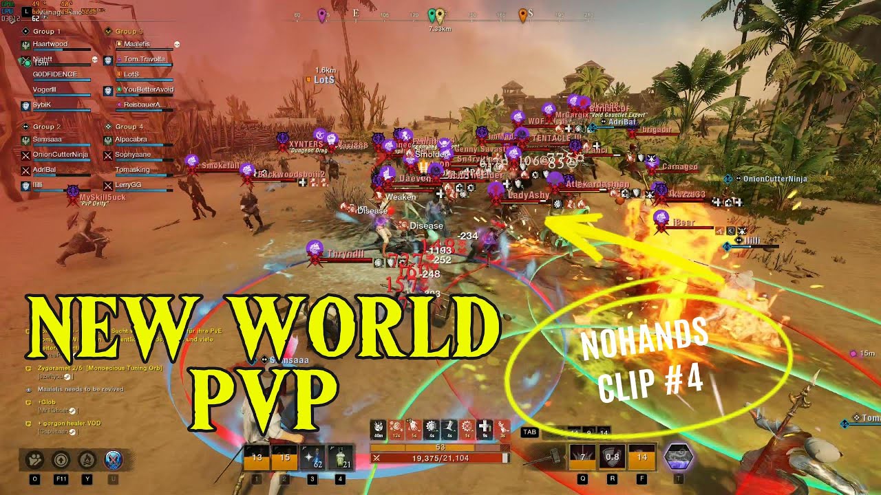 New World: Aeternum - NoHands Race and PVP Clip #4