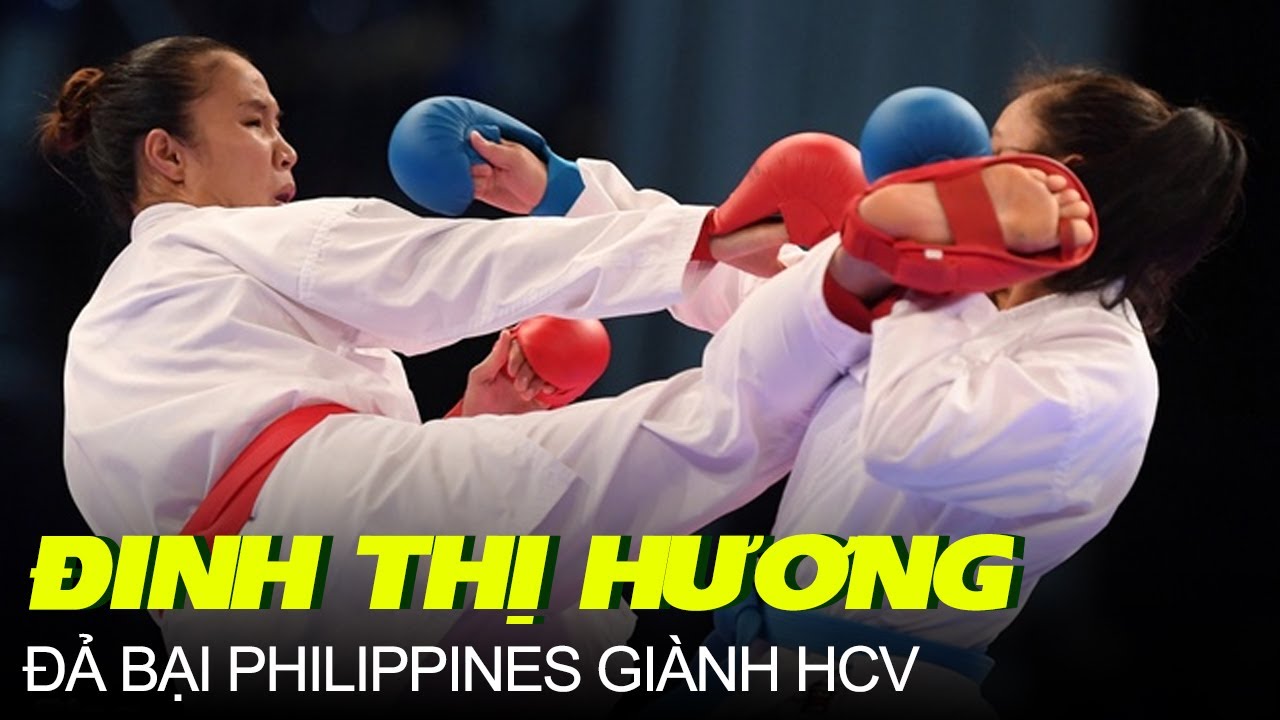 Chung Kết Kumite: Định Thị Hương ra đòn quá hiểm khiến đối thủ Philippines gục ngã.