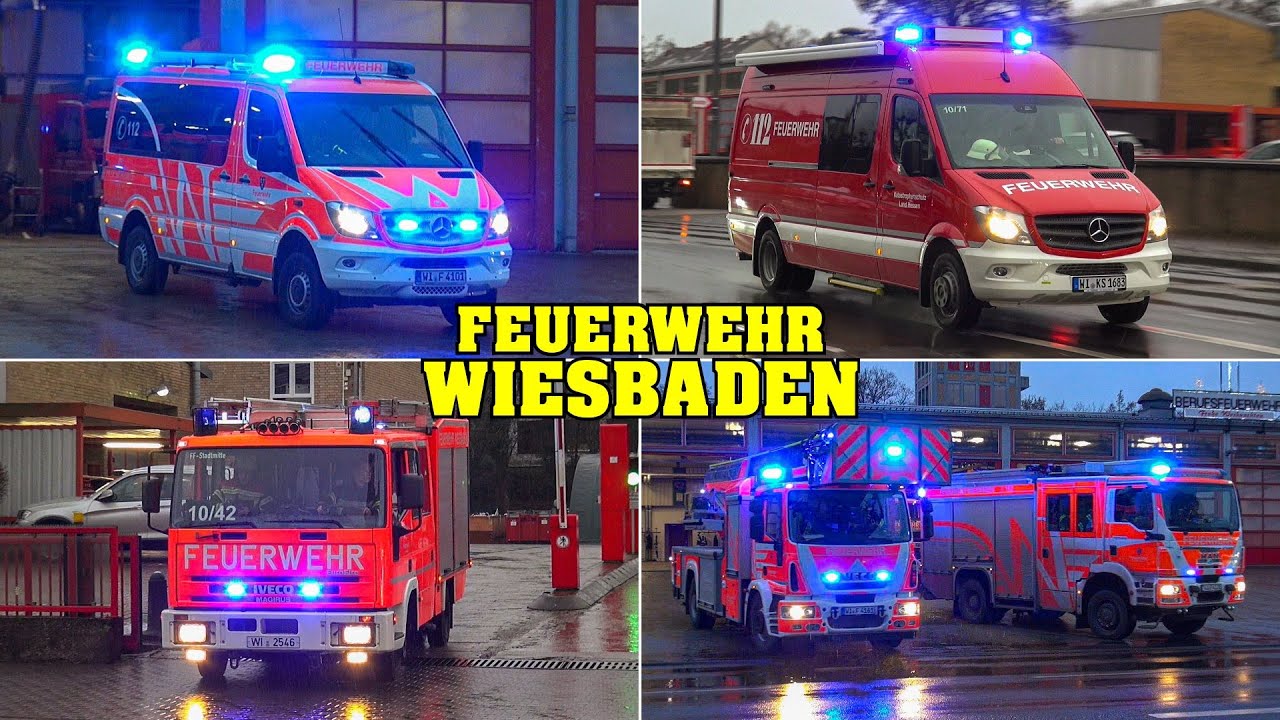 [GONG] - GW-ABC-Erkundung, Löschzug & LF der Feuerwehr Wiesbaden FW1/FF Stadtmitte