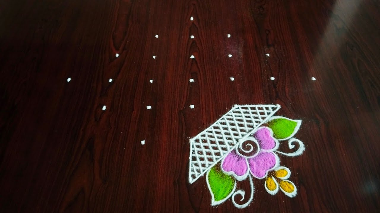 2 beautiful daily kolams (7×1) dot's....