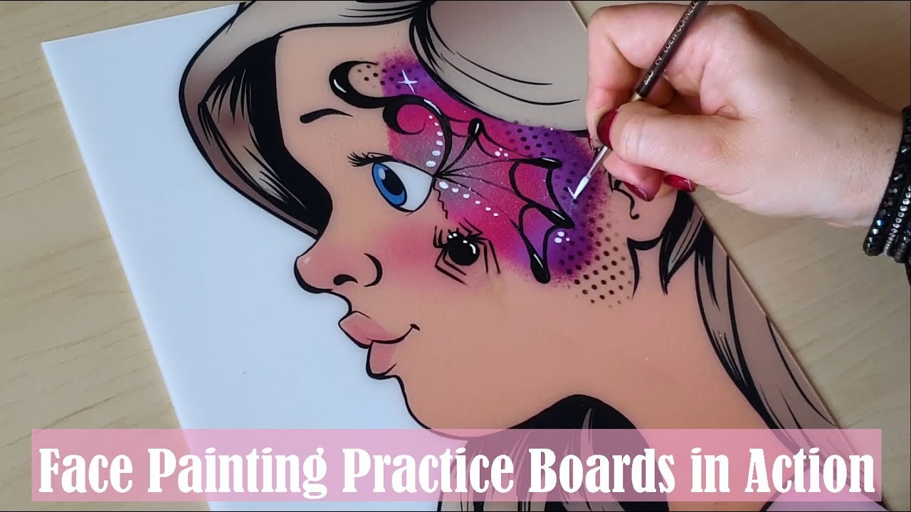 Face Painting Practice Boards in Action