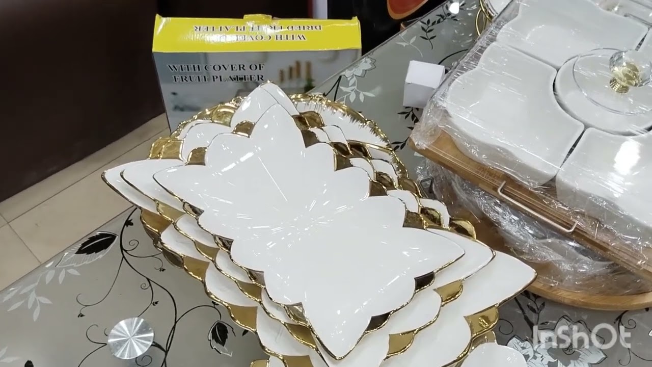 latest design imported luxury wedding crockery! kitchen crockery bridal crockery dinner set tea set